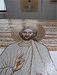 Projekt i realizacja - Mirosław Grzelak, <em>Chrystus</em>, 2011, mozaika, fragment, pracownia