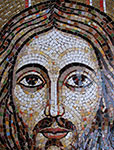 Projekt i realizacja – Mirosław Grzelak, <em>Chrystus</em>, 2009, mozaika, fragment, pracownia