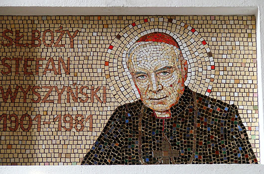 Projekt i realizacja - Mirosław Grzelak, 2015, Sł. Boży Stefan Wyszyński, mozaika, kościół w Łodzi – Andrzejowie