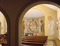 Projekt i realizacja – Mirosław Grzelak, <em>Anioł</em>, 2004, mozaika sakralna, fragment, pracownia