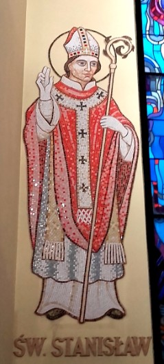 Mirosław Grzelak, Św. Stanisław, 2017, mozaika, kościół, Biała k. Częstochowy