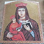 Matka Boska Leśniańska, 2024, mozaika, pracownia