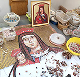 Matka Boska Leśnieńska, 2024, mozaika, pracownia