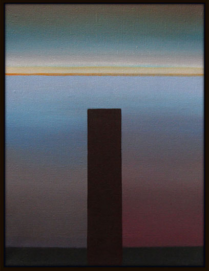 Mirosław Grzelak, cyklu Wejścia - obraz V, 1996, olej, płótno, 40 x 32 cm