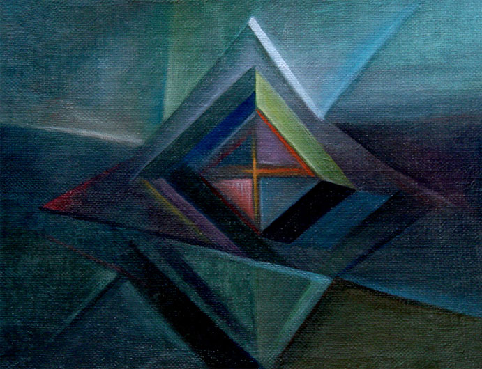 Mirosław Grzelak, Gwiazda, 1997, olej, płótno, 22 x 30 cm