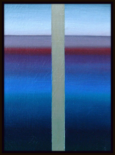 Mirosław Grzelak, z cyklu Wejścia - obraz VII,  1997, olej, płótno, 24 x 18 cm