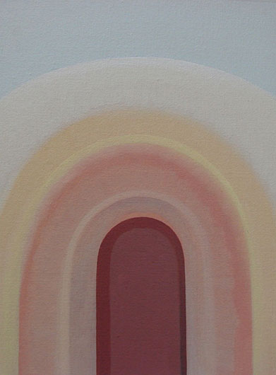 Mirosław Grzelak, z cyklu Wejścia - obraz XI, 2008, olej, płótno, 40 x 30 cm