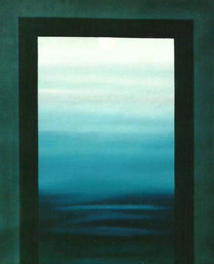 Mirosław Grzelak z cyklu Wejścia - obraz XII, 2001, olej, płótno, 100 x 75 cm