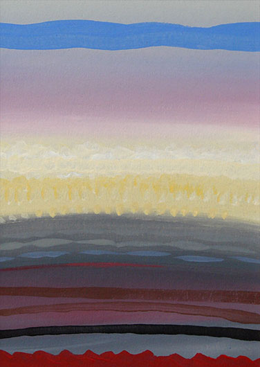 Mirosław Grzelak, Z dziennika podróży – 19, 2013, akryl, tektura, 37 x 24 cm