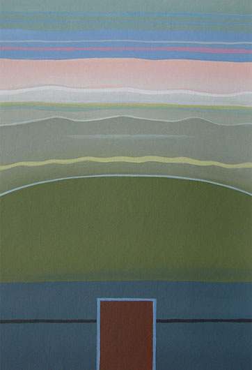 Mirosław Grzelak, Z dziennika podróży – 22, 2013, akryl, tektura, 27 x 20 cm