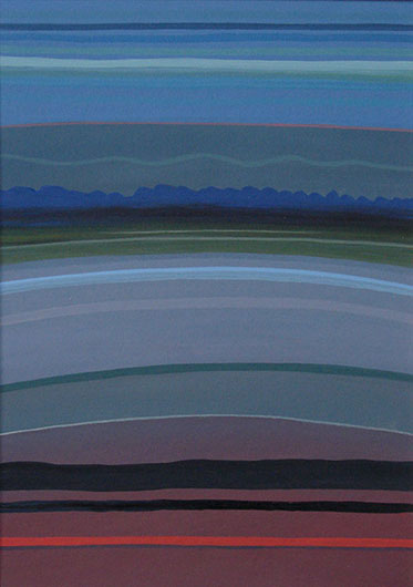 Mirosław Grzelak, Z dziennika podróży – 22, 2013, akryl, tektura, 37 x 24 cm
