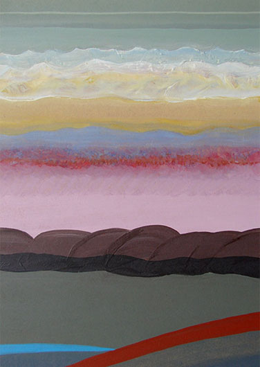Mirosław Grzelak, Z dziennika podróży - 24, 2013, akryl, tektura, 27 x 20 cm