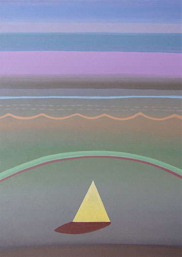 Mirosław Grzelak, Z dziennika podróży – 30, 2013, akryl, tektura, 27 x 20 cm