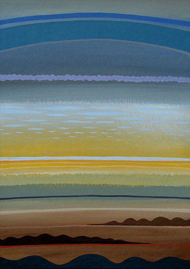 Mirosław Grzelak, Z dziennika podróży – 43, 2013, akryl, tektura, 40 x 27 cm