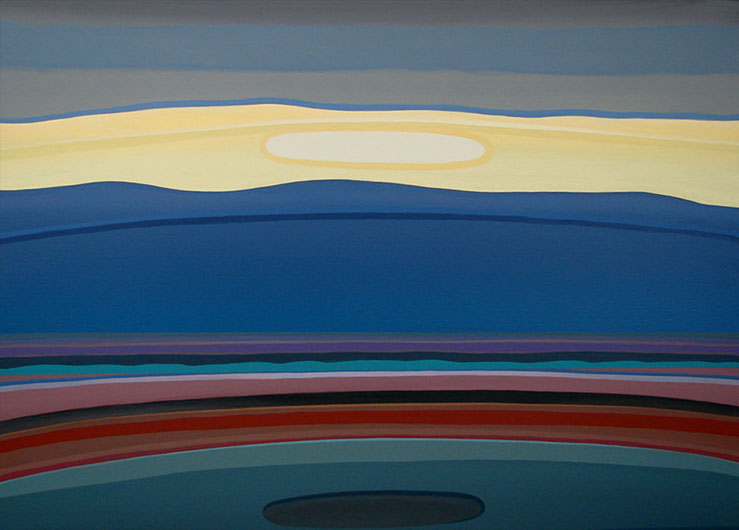 Mirosław Grzelak, Z dziennika podróży – 51, 2013, akryl, płótno, 100 x 70 cm