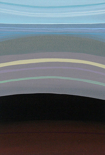 Mirosław Grzelak, Z dziennika podróży - 55, 2013, akryl, tektura, 37 x 24 cm