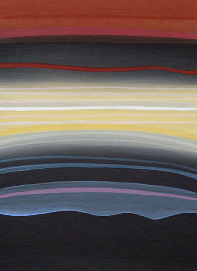 Mirosław Grzelak, From traveler's diary – 59, 2013, acrylic, paper, 37 x 24 cm