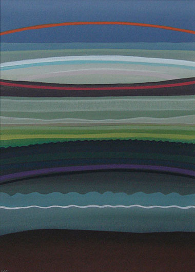 Mirosław Grzelak, From traveler's diary – 60, 2013, acrylic, paper, 37 x 24 cm