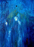 Mirosław Grzelak, <em>Błękitny</em>, 2016, akryl, tektura, 30 x 40 cm