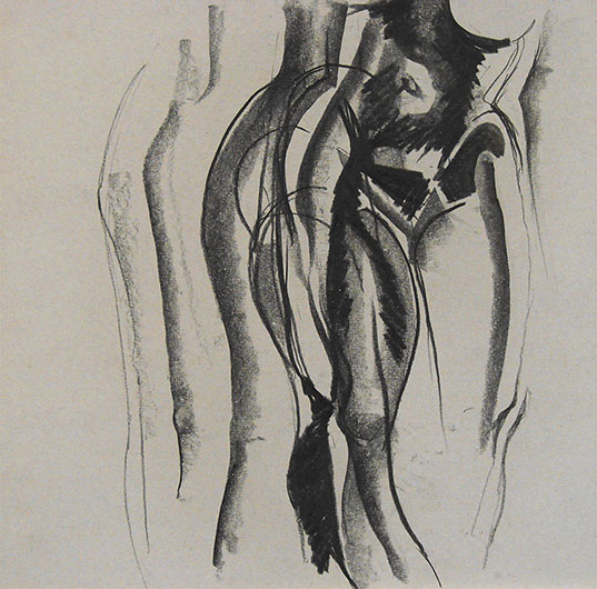 Mirosław Grzelak, cyklu E, rysunek 3, 1992, kredka, papier, 25 x 25 cm