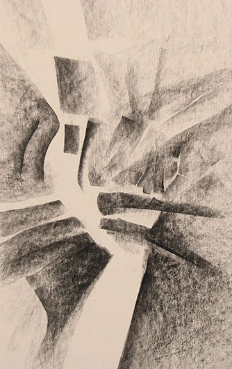 Mirosław Grzelak, Droga, 1995, kredka, papier, 48 x 30 cm