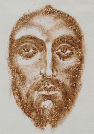 Mirosław Grzelak, List do artystów II, 2009, monotypia, papierze, 38 x 25 cm