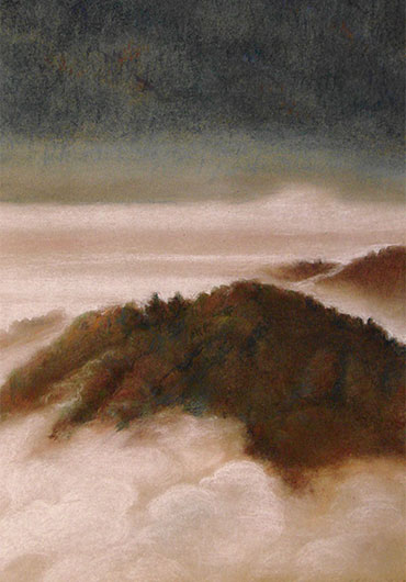 Mirosław Grzelak, Mgła, 1994, pastel, papier, 47 x 30 cm
