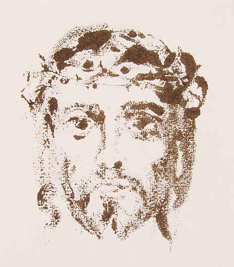 Mirosław Grzelak, Oblicze XII, 2003, monotypia, papier, 25 x 18 cm