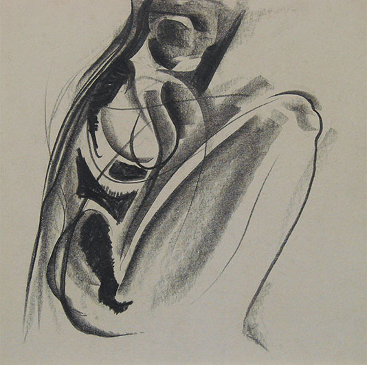 Mirosłw Grzelak, cyklu E, rysunek 5, 1992, kredka, papier, 25 x 25 cm