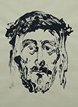 Mirosław Grzelak, Chrystus, 2000, monotypia, papier, 49 x 37 cm