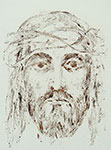 Mirosław Grzelak, Chrystus, 2001, monotypia, papier,  24 x 18 cm