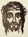 Mirosław Grzelak, Chrystus, 2003, monotypia, papier, 22 x 18 cm