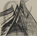 Mirosław Grzelak, cyklu E, rysunek 19, 1992, kredka papier, 25 x 25 cm