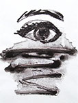 Mirosław Grzelak, Obecność, 2004, monotypia, papier, 47 x 35 cm