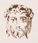 Mirosław Grzelak, Oblicze XII, 2003, monotypia, papier, 25 x 18 cm