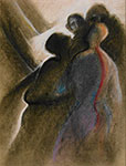 Mirosław Grzelak, Oni, 1993, pastel, papier, 30 x 20 cm