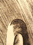 Mirosław Grzelak, Wejście, 1997, monotypia, papier, 24 x 18 cm