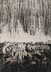 Mirosław Grzelak, Zlot, 1993, monotypia, papier, 25 x 15 cm